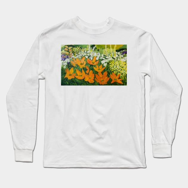 Field of Poppies Long Sleeve T-Shirt by afriedlander